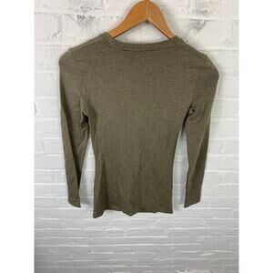 Obakai Women's Crew-Neck T-Shirt Long Sleeves Stretch Gray Size Small